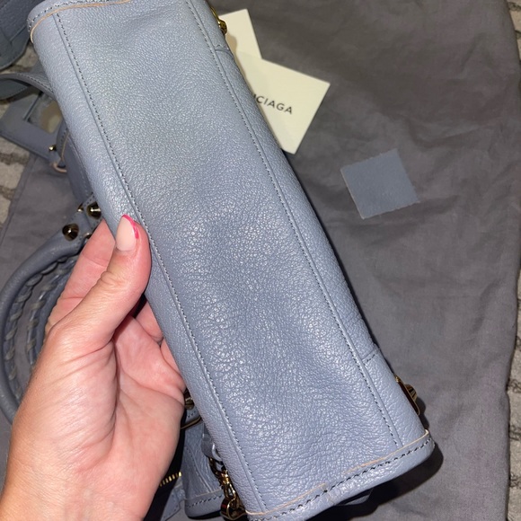 Balenciaga nano city bag in blue and gold hardware - Picture 9 of 11